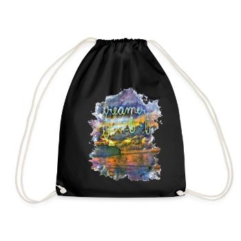 rêveur - Sac de sport léger - noir - Devant