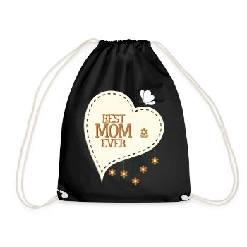 Best Mom Ever - Drawstring Bag - black - Front