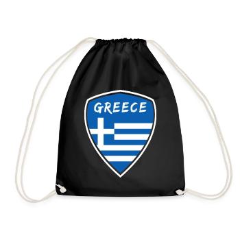 Grèce Armoiries / Cadeau Athènes Pirée - Sac de sport léger - noir - Devant
