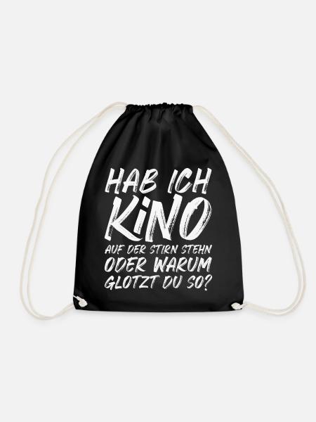 Kino auf der Stirn stehn oder warum glotzt du so? - Turnbeutel - Schwarz