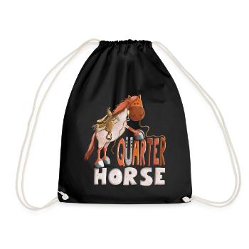 Strawberry Quarter Horse - Drawstring Bag - black - Front