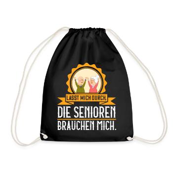 Altenpflege Altenheim Altenpflegerin Geschenk - Turnbeutel - Schwarz - Vorne