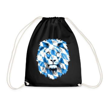 Bavaria Lion - Drawstring Bag - black - Front