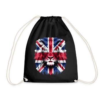 British Lion - Turnbeutel - Schwarz - Vorne