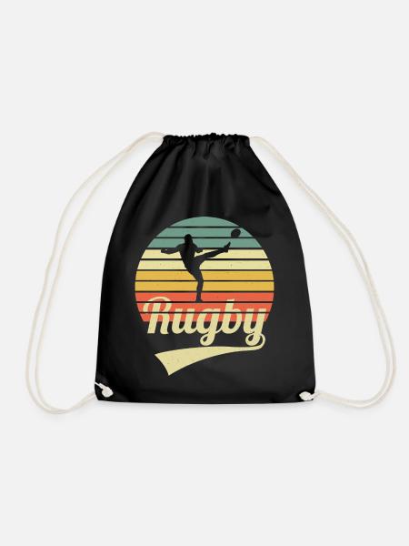 Rugby Vintage Rugger Wear Jeu Joueur De Rugby Sport - Sac de sport léger - noir