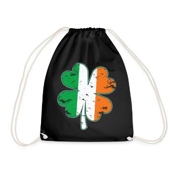 Saint Patrick's Day Gift Shamrock Ireland Flag Irish - Sac de sport léger - noir - Devant