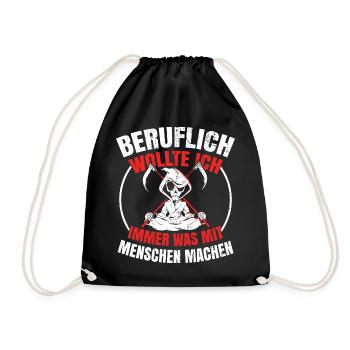 Sensenmann Comedy Lustiges Geschenk Männer Biker - Turnbeutel - Schwarz - Vorne