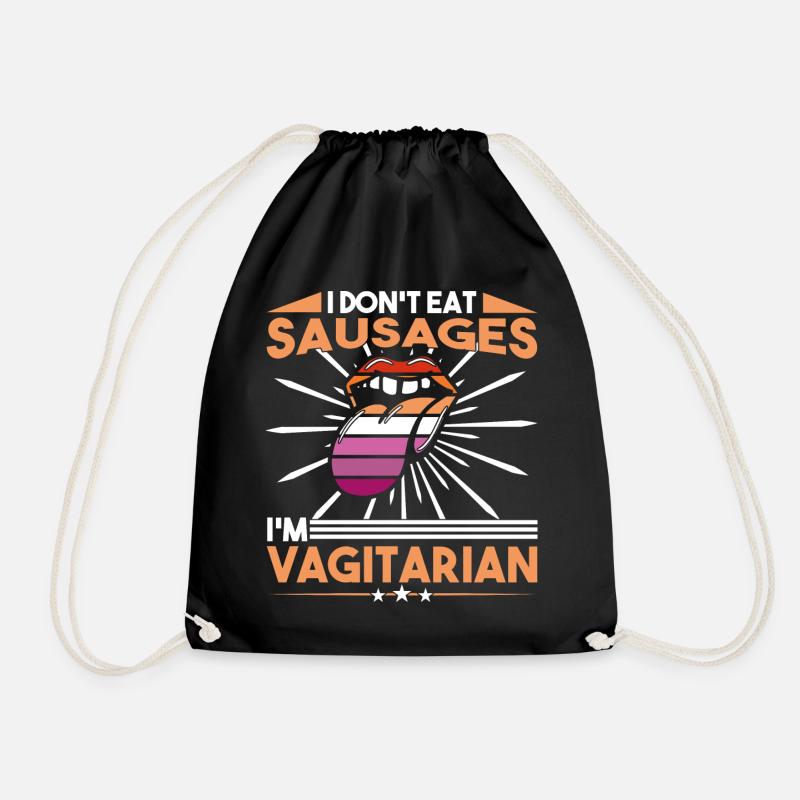 Lesbian Pride Vagitarian - Sac de sport léger - noir