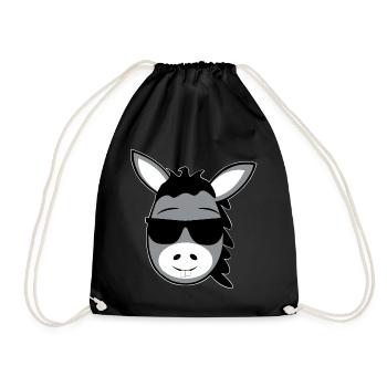 donkey - Drawstring Bag - black - Front