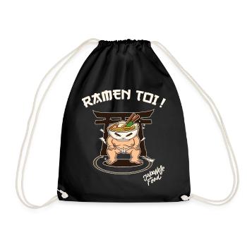 Ramen toi Sumo - Humor Japan - Cuisine - Drawstring Bag - black - Front