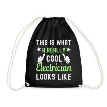 Électriciene électriciene - Sac de sport léger - noir - Devant