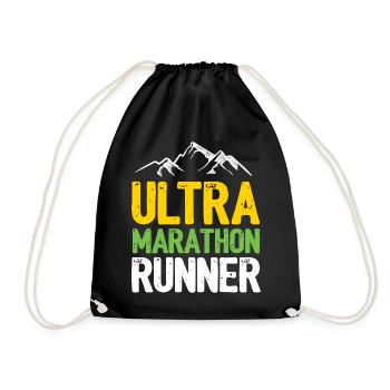 Ultra Marathon Runner - Drawstring Bag - black - Front