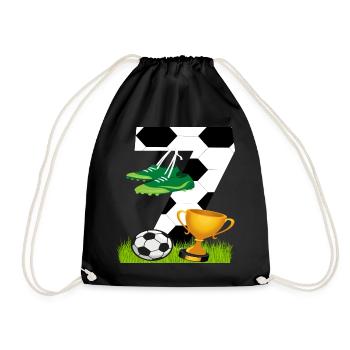 Football 7 Anniversaire Joueur de football Football - Sac de sport léger - noir - Devant