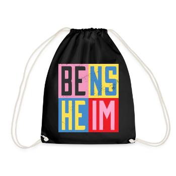 Bensheim Cities Design - Drawstring Bag - black - Front