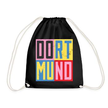 Dortmunder Städte Design - Turnbeutel - Schwarz - Vorne