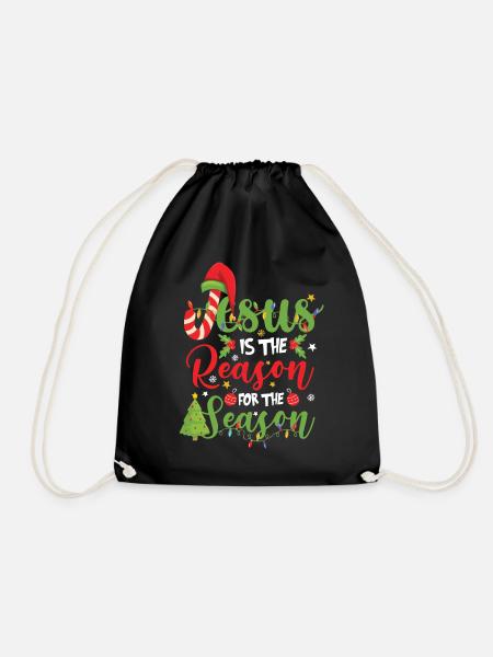 Reason for the Season Weihnachtsdesign - Turnbeutel - Schwarz