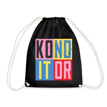Pastry Chef Design - Drawstring Bag - black - Front