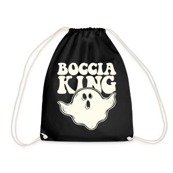 Boccia King Boulekugel Halloween Kostüm Geist - Turnbeutel - Schwarz - Vorne