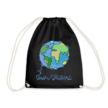 Planet - Turnbeutel - Schwarz - Vorne