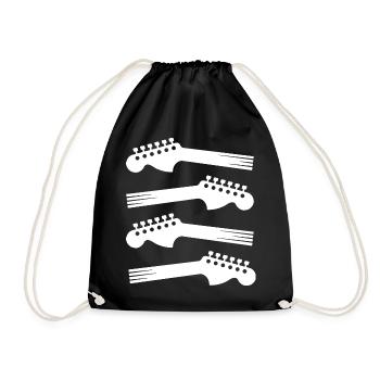 Tête de guitare Silhouette Motif - Sac de sport léger - noir - Devant