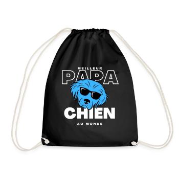 Meilleur Papa Chien au Monde - Sac de sport léger - noir - Devant