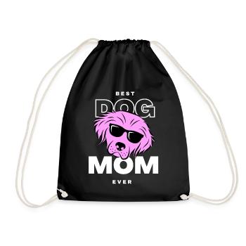 Beste Pink Dog Mama - Turnbeutel - Schwarz - Vorne