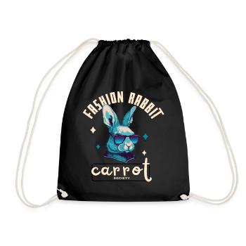 Blue Streetwear Bunny - Drawstring Bag - black - Front