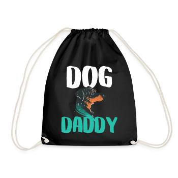 Buntes Papa-Dog-Diagramm - Turnbeutel - Schwarz - Vorne