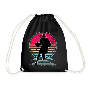 Basketball Basketballer - Turnbeutel - Schwarz - Vorne