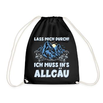 LASS MICH DURCH ICH MUSS INS ALLGÄU - Turnbeutel - Schwarz - Vorne