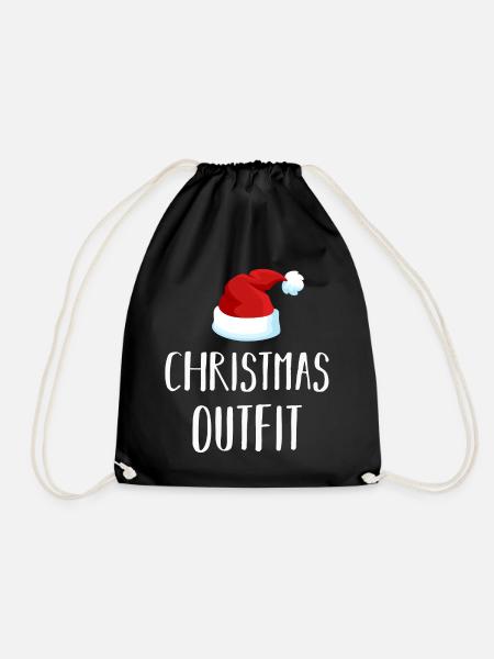 Weihnachten lustig - Turnbeutel - Schwarz