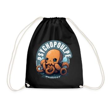 PsychoPoulpe Océan Kawaii - Sac de sport léger - noir - Devant
