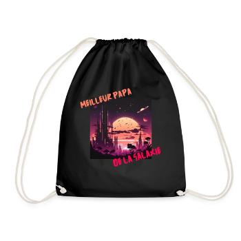 Meilleur Papa Galactique - Sac de sport léger - noir - Devant