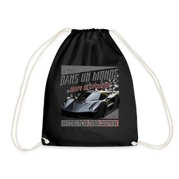 Dans un monde de vitesse automobile - Sac de sport léger - noir - Devant