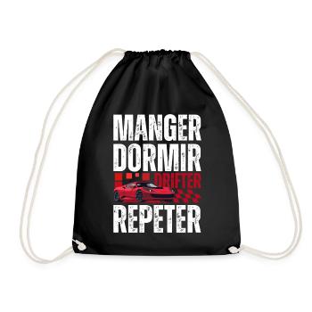 Urban Drift Eats Sleep Repeat - Drawstring Bag - black - Front