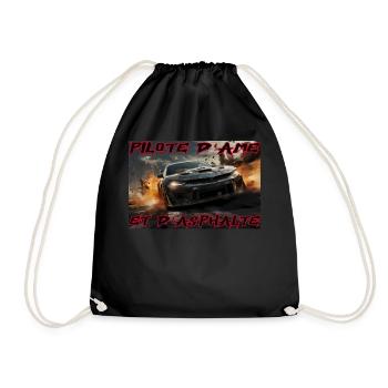 Pilote d'Âme et d'Asphalte - Sac de sport léger - noir - Devant