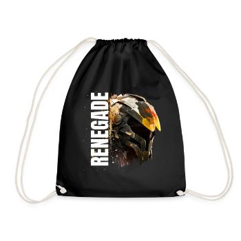 Futuristic Energy Splash Helmet - Drawstring Bag - black - Front