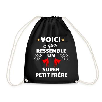Super Frère Illustration Motivante - Sac de sport léger - noir - Devant