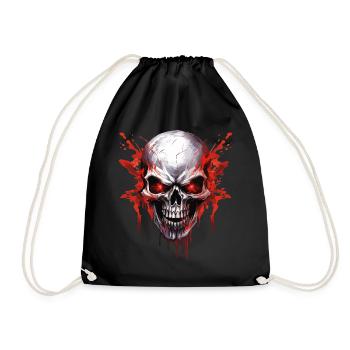 Crâne Crâne Squelette Moto Biker Gang - Sac de sport léger - noir - Devant