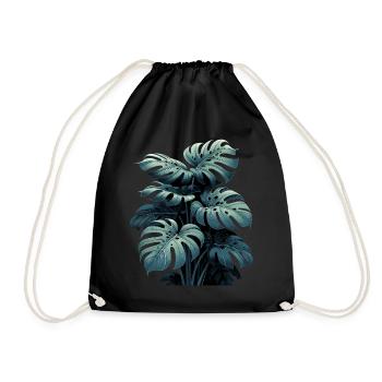 Cadeau de la forêt tropicale Monstera deliciosa - Sac de sport léger - noir - Devant