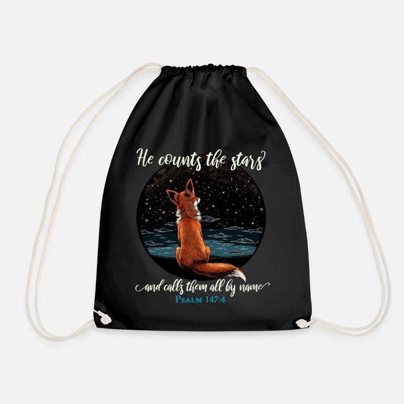 Bible Verse Christian Religious - Drawstring Bag - black