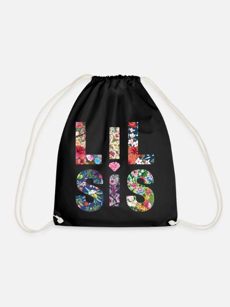 LIL SIS - Sister - Kleine Schwester - Partnerlook - Turnbeutel - Schwarz