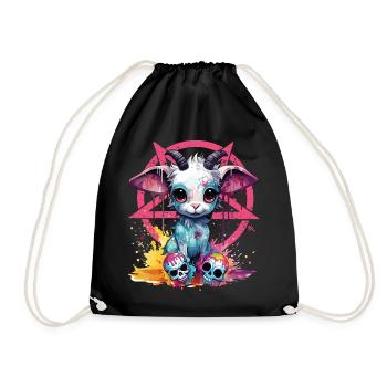 Skull Goat - The Skull Club - Turnbeutel - Schwarz - Vorne