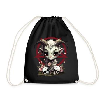 Skull Goat - The Skull Club - Turnbeutel - Schwarz - Vorne
