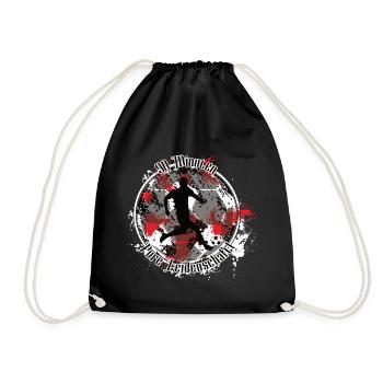 Footballer – Pure passion - Drawstring Bag - black - Front