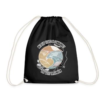 Explore the world with flip flops & sunshine - Drawstring Bag - black - Front