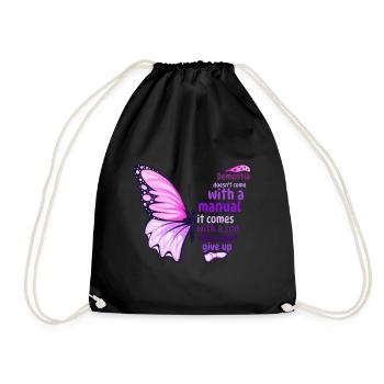 Demenzpfleger Schmetterling - Turnbeutel - Schwarz - Vorne