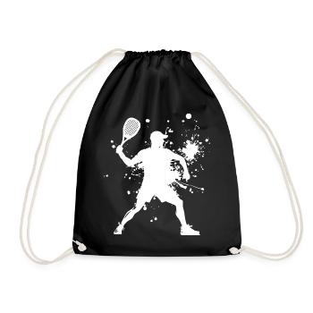 Men's Pickleball Racquetball Racquetball Games - Drawstring Bag - black - Front