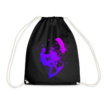 Kitesurf Kitesurf Cerf-volant Femmes Hommes Kitesurf - Sac de sport léger - noir - Devant