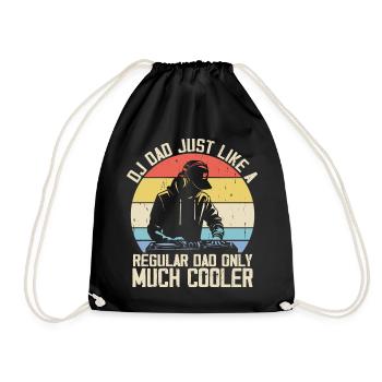 Disc Jockey Dad Like A Regular DJ Father - Drawstring Bag - black - Front